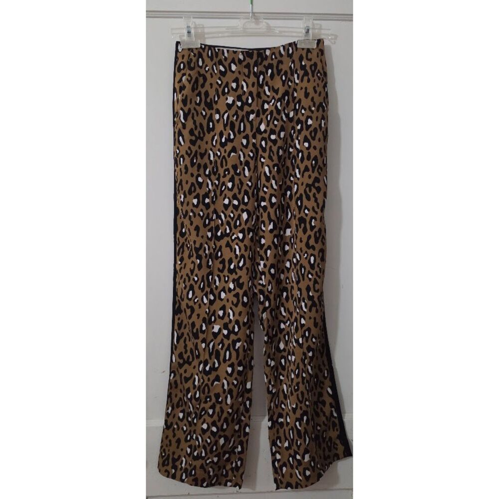 Diane von Furstenberg leopard print tuxedo pants Size 2